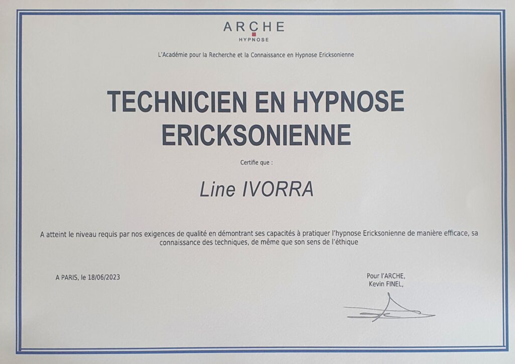 certification en hypnose Ericksonienne