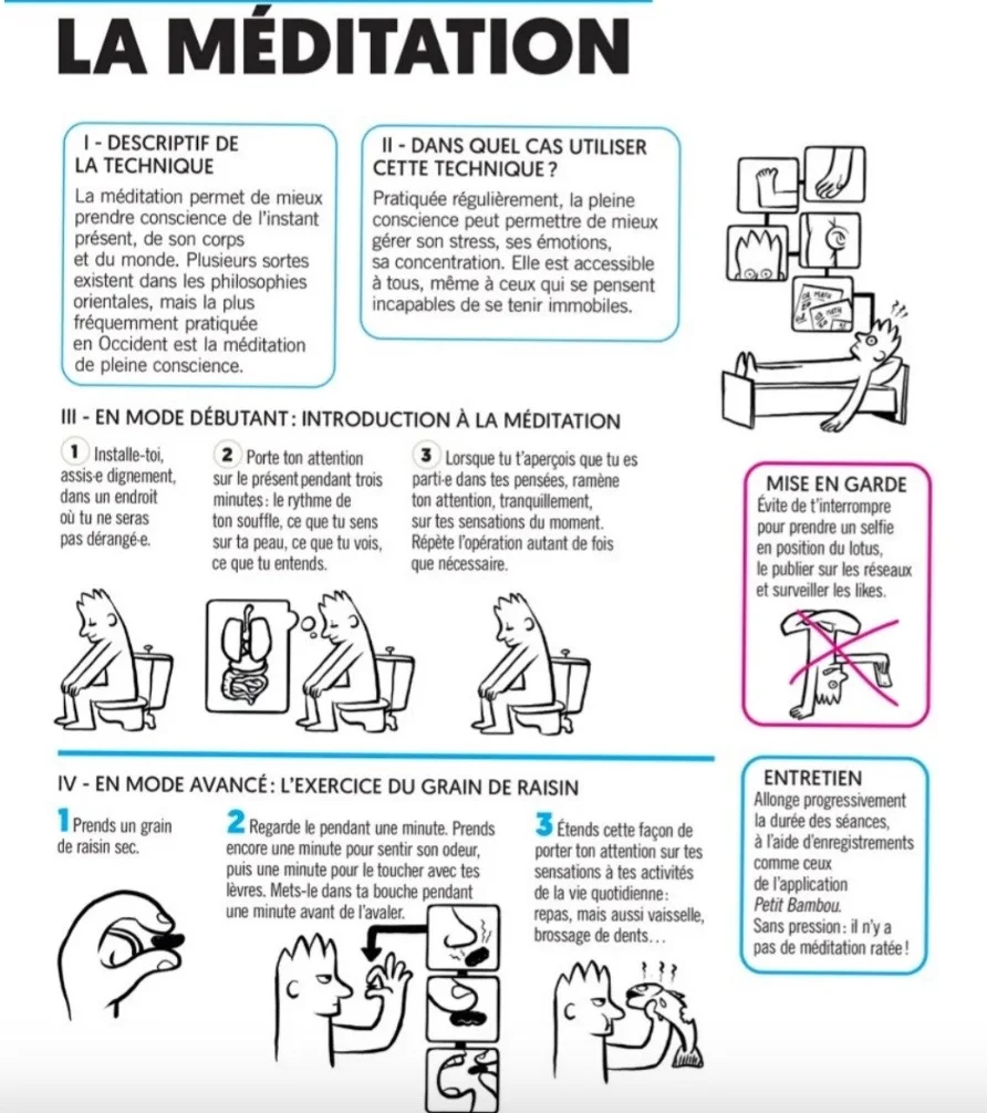 Extrait d'un article tiré d'un exercice de respiration